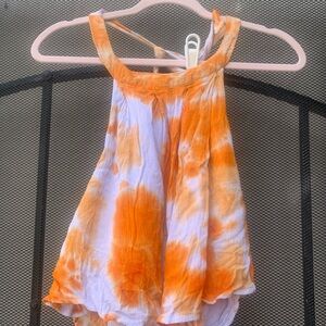Orange Tie-Dye Women's Top